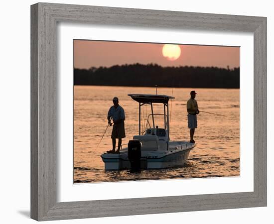 Saltwater Flats Fly fishing in San Carlos Bay, Sanibel Island, Florida-Maresa Pryor-Framed Photographic Print