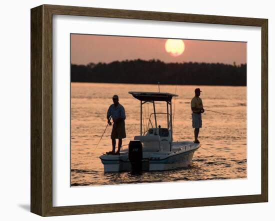 Saltwater Flats Fly fishing in San Carlos Bay, Sanibel Island, Florida-Maresa Pryor-Framed Photographic Print