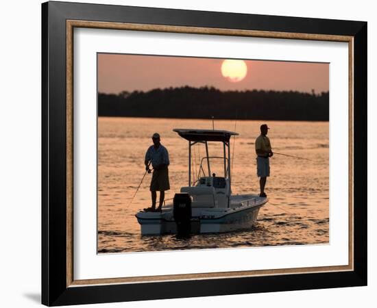 Saltwater Flats Fly fishing in San Carlos Bay, Sanibel Island, Florida-Maresa Pryor-Framed Photographic Print