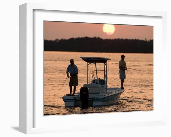 Saltwater Flats Fly fishing in San Carlos Bay, Sanibel Island, Florida-Maresa Pryor-Framed Photographic Print