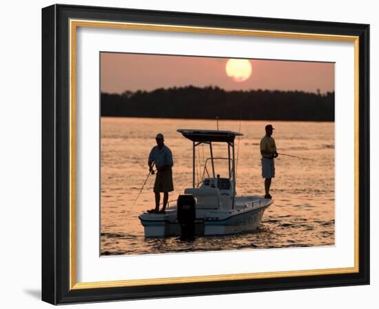 Saltwater Flats Fly fishing in San Carlos Bay, Sanibel Island, Florida-Maresa Pryor-Framed Photographic Print