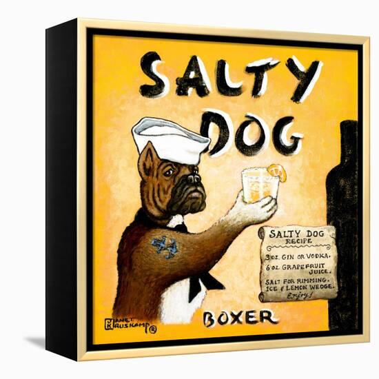 Salty Dog-Janet Kruskamp-Framed Stretched Canvas