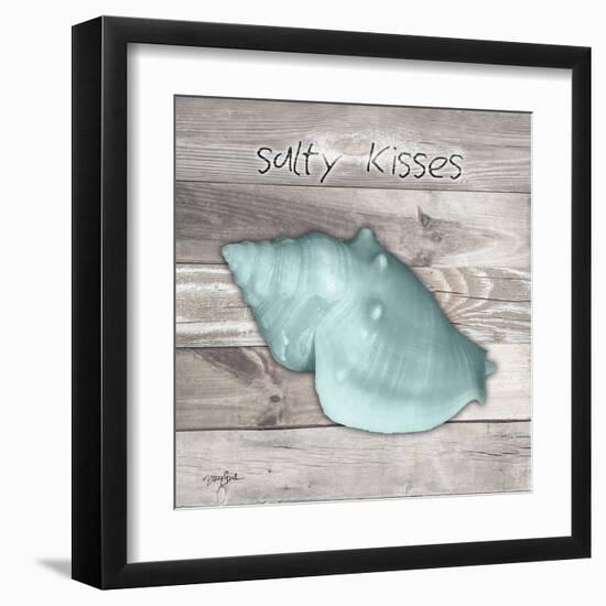 Salty Kisses Aqua Shell-Diane Stimson-Framed Art Print