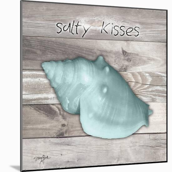 Salty Kisses Aqua Shell-Diane Stimson-Mounted Art Print