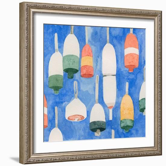 Salty Ocean Buoys I-Emma Caroline-Framed Art Print