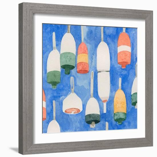 Salty Ocean Buoys I-Emma Caroline-Framed Art Print