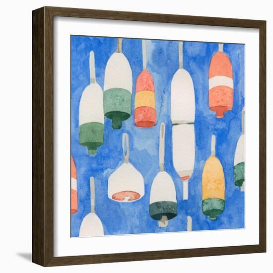 Salty Ocean Buoys I-Emma Caroline-Framed Art Print