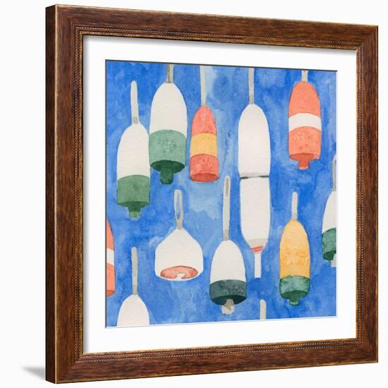 Salty Ocean Buoys I-Emma Caroline-Framed Art Print