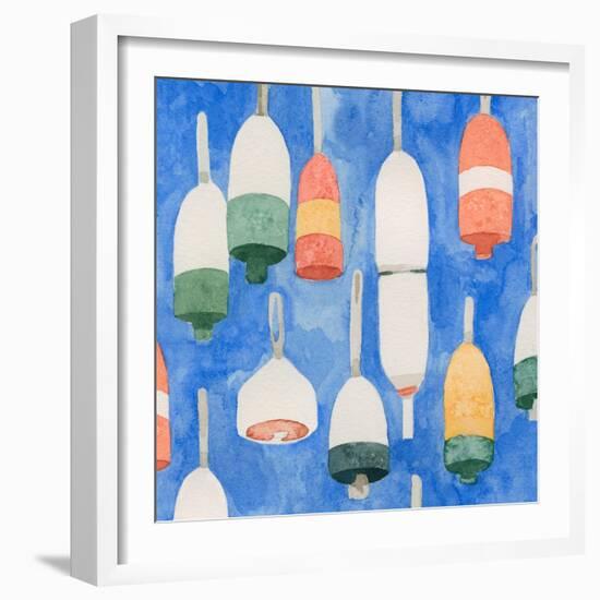 Salty Ocean Buoys I-Emma Caroline-Framed Art Print