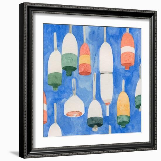 Salty Ocean Buoys I-Emma Caroline-Framed Art Print