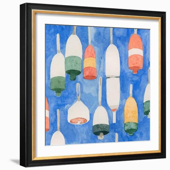 Salty Ocean Buoys I-Emma Caroline-Framed Art Print