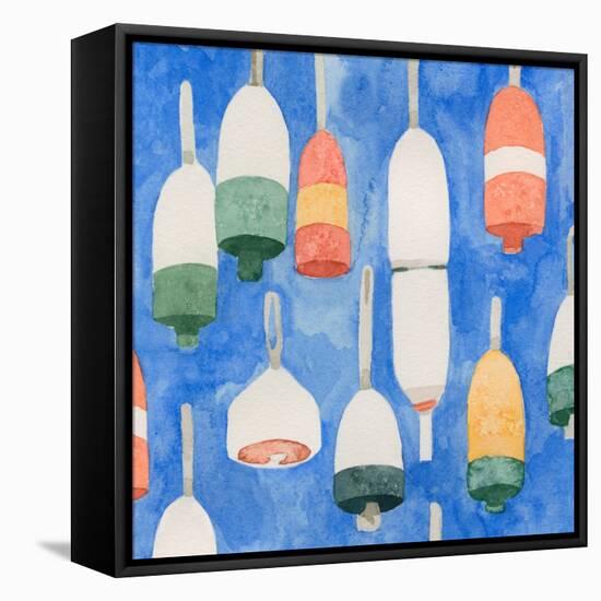 Salty Ocean Buoys I-Emma Caroline-Framed Stretched Canvas