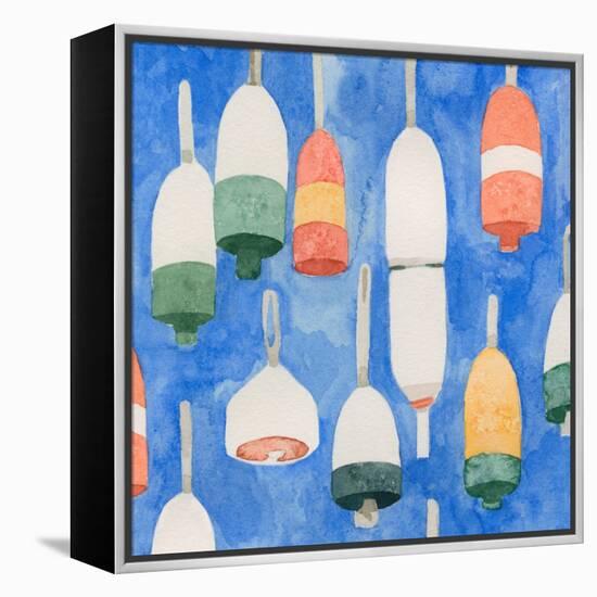 Salty Ocean Buoys I-Emma Caroline-Framed Stretched Canvas