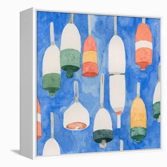 Salty Ocean Buoys I-Emma Caroline-Framed Stretched Canvas