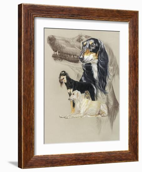 Saluki-Barbara Keith-Framed Giclee Print