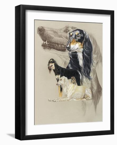 Saluki-Barbara Keith-Framed Giclee Print