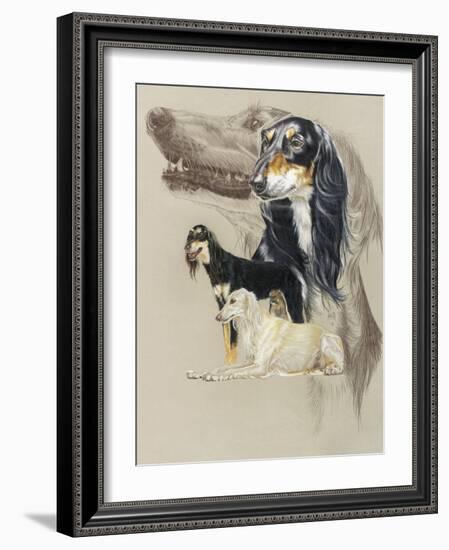 Saluki-Barbara Keith-Framed Giclee Print