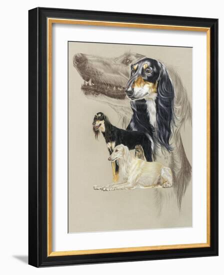 Saluki-Barbara Keith-Framed Giclee Print