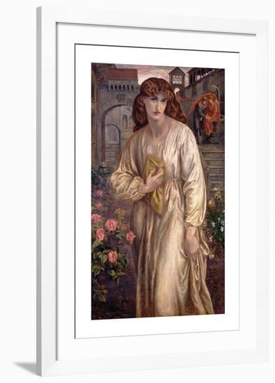 Salutation of Beatrice-Dante Gabriel Rossetti-Framed Premium Giclee Print