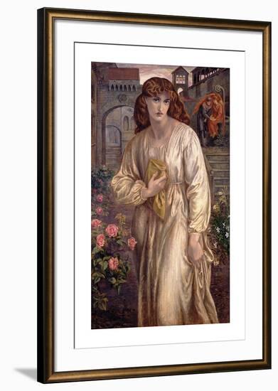 Salutation of Beatrice-Dante Gabriel Rossetti-Framed Premium Giclee Print