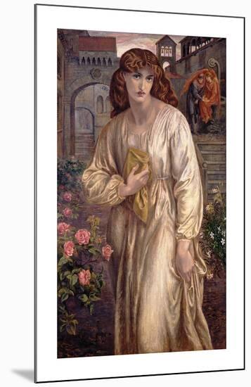 Salutation of Beatrice-Dante Gabriel Rossetti-Mounted Premium Giclee Print