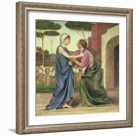 Salutation or the Visitation, 1883-Evelyn De Morgan-Framed Giclee Print