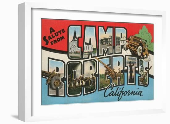 Salute from Camp Roberts, California-null-Framed Art Print