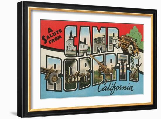 Salute from Camp Roberts, California-null-Framed Art Print