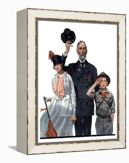 "Salute to Colors", May 12,1917-Norman Rockwell-Framed Premier Image Canvas