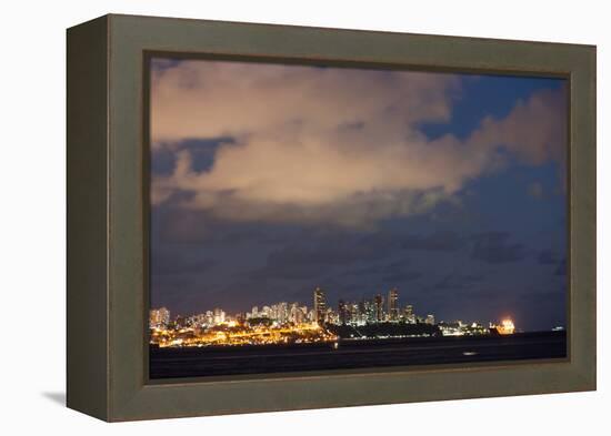 Salvador City at Night-Alex Saberi-Framed Premier Image Canvas