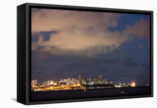 Salvador City at Night-Alex Saberi-Framed Premier Image Canvas