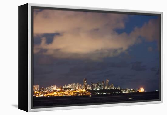 Salvador City at Night-Alex Saberi-Framed Premier Image Canvas