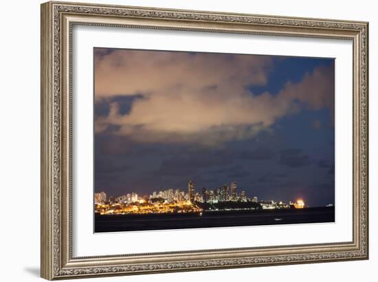 Salvador City at Night-Alex Saberi-Framed Photographic Print