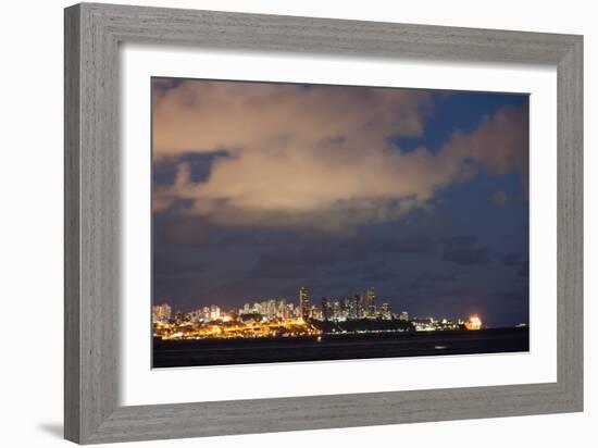 Salvador City at Night-Alex Saberi-Framed Photographic Print