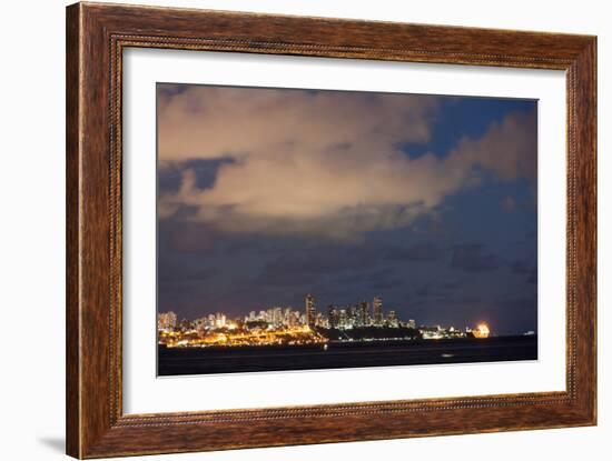 Salvador City at Night-Alex Saberi-Framed Photographic Print