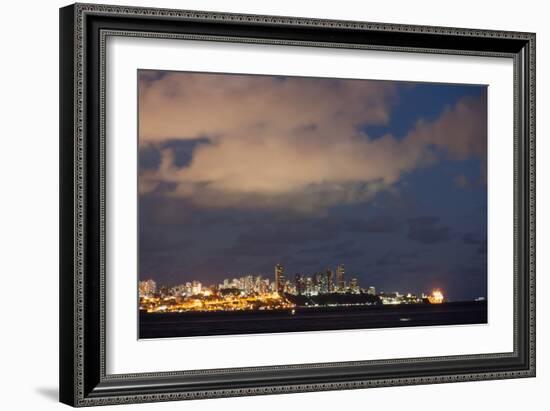 Salvador City at Night-Alex Saberi-Framed Photographic Print