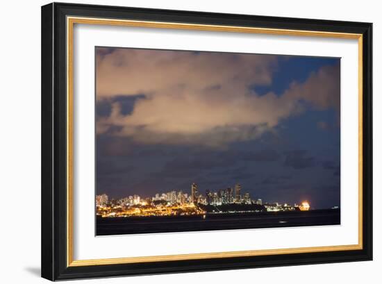 Salvador City at Night-Alex Saberi-Framed Photographic Print