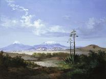 Ciudad De Puebla Mit Den Vulkanen-Salvador Murillo-Framed Giclee Print