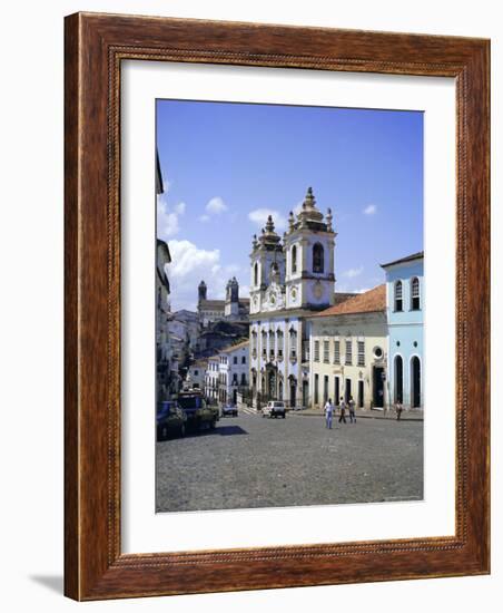 Salvador, the Pelourinho District at Largo Do Pelourinho, Bahia State, Brazil, South America-Geoff Renner-Framed Photographic Print