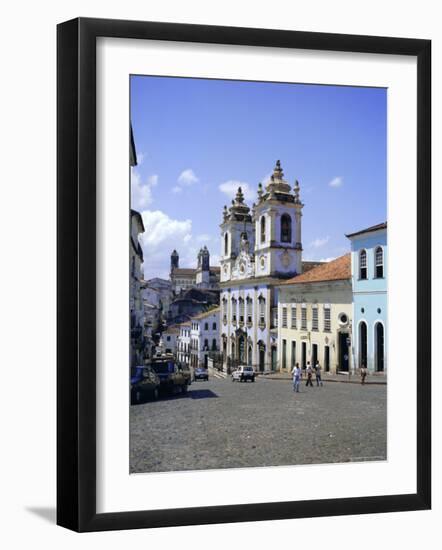 Salvador, the Pelourinho District at Largo Do Pelourinho, Bahia State, Brazil, South America-Geoff Renner-Framed Photographic Print