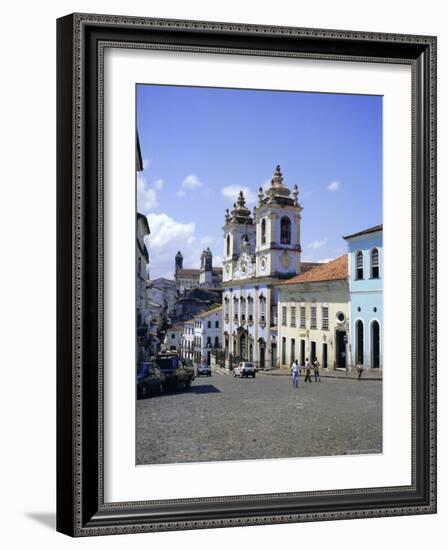 Salvador, the Pelourinho District at Largo Do Pelourinho, Bahia State, Brazil, South America-Geoff Renner-Framed Photographic Print