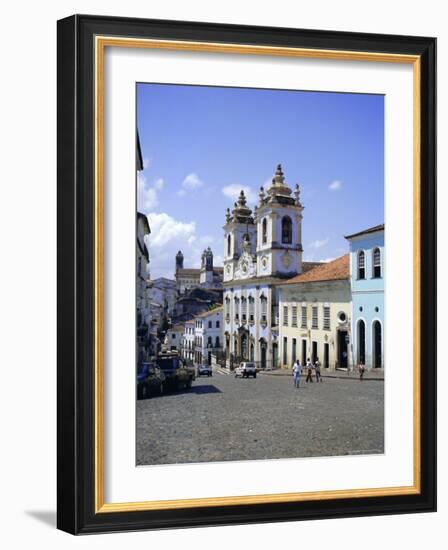 Salvador, the Pelourinho District at Largo Do Pelourinho, Bahia State, Brazil, South America-Geoff Renner-Framed Photographic Print