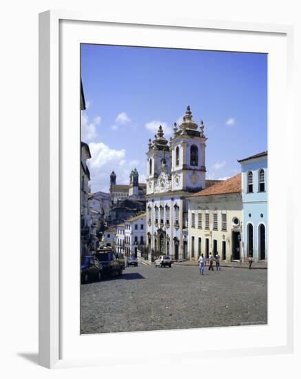 Salvador, the Pelourinho District at Largo Do Pelourinho, Bahia State, Brazil, South America-Geoff Renner-Framed Photographic Print