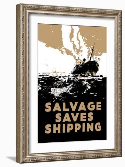 Salvage Saves Shipping-E. Oliver-Framed Art Print