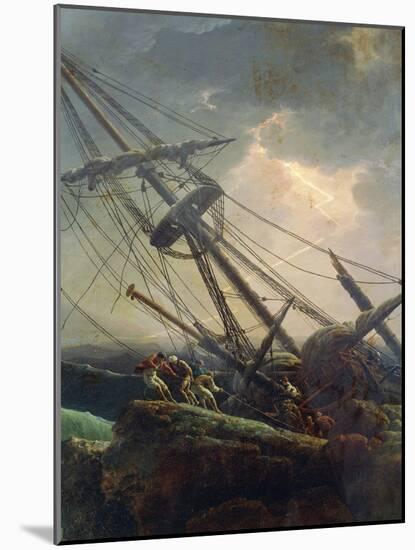 Salvaging Vessel, Detail from Tempest, 1777-Claude Joseph Vernet-Mounted Giclee Print