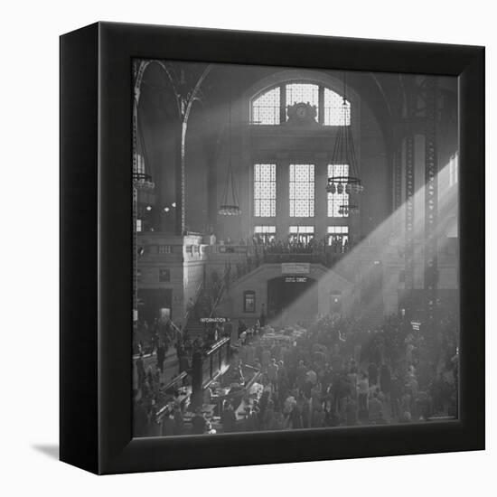 Salvation Army Meeting Held at Union Station-Wallace Kirkland-Framed Premier Image Canvas