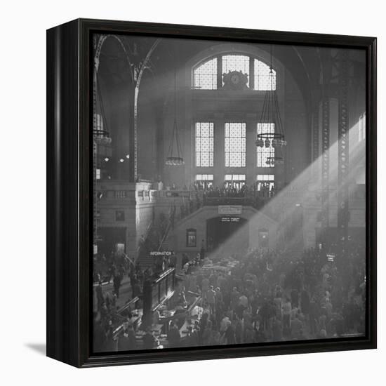 Salvation Army Meeting Held at Union Station-Wallace Kirkland-Framed Premier Image Canvas