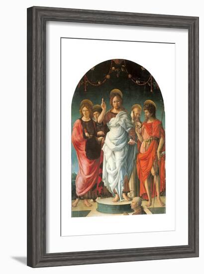 Salvator Mundi and Saints-Girolamo da Cremona-Framed Giclee Print