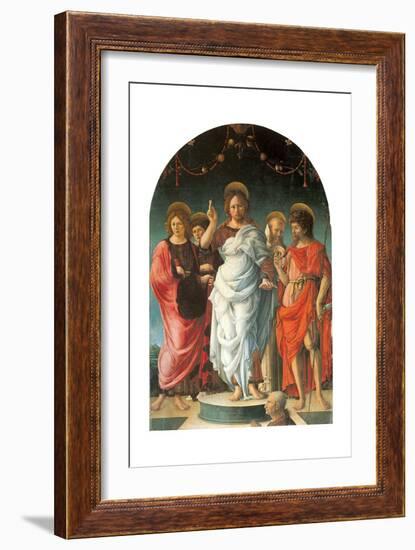 Salvator Mundi and Saints-Girolamo da Cremona-Framed Giclee Print