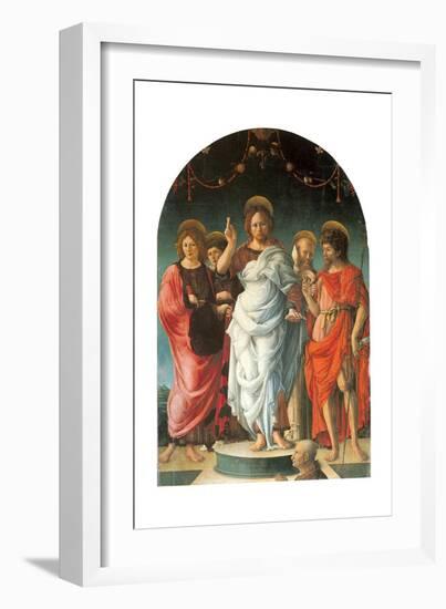 Salvator Mundi and Saints-Girolamo da Cremona-Framed Giclee Print